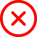 Cross box icon